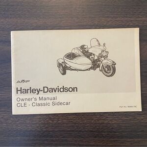 Harley Davidson CLE Classic Sidecar Owners Manual AMF Consumer Information